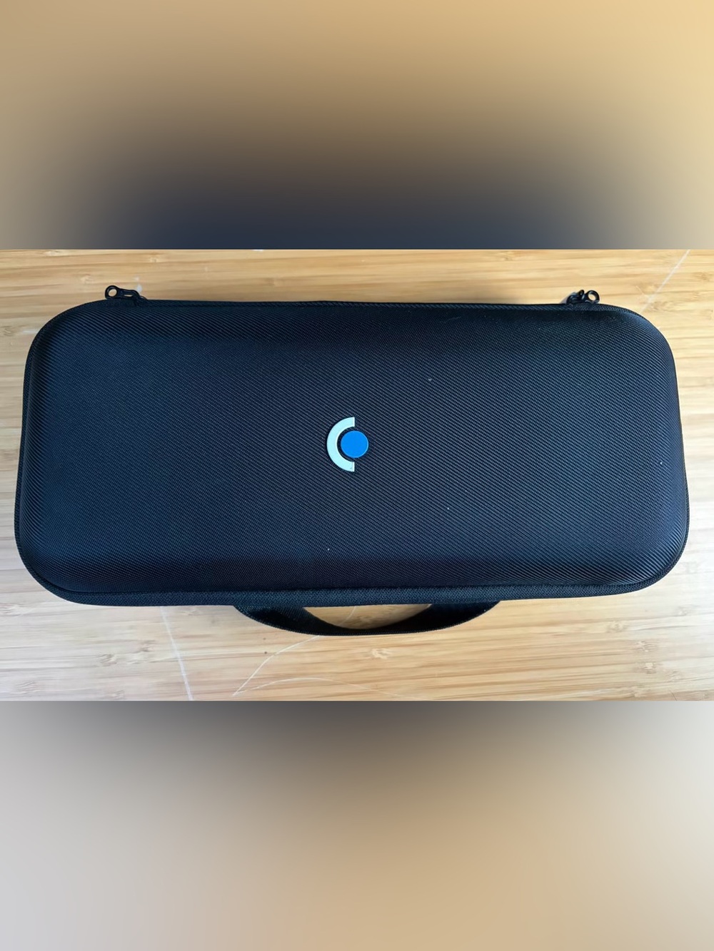 Black Portable Steam Deck Gaming Console Case (only) with Blue Emblem
